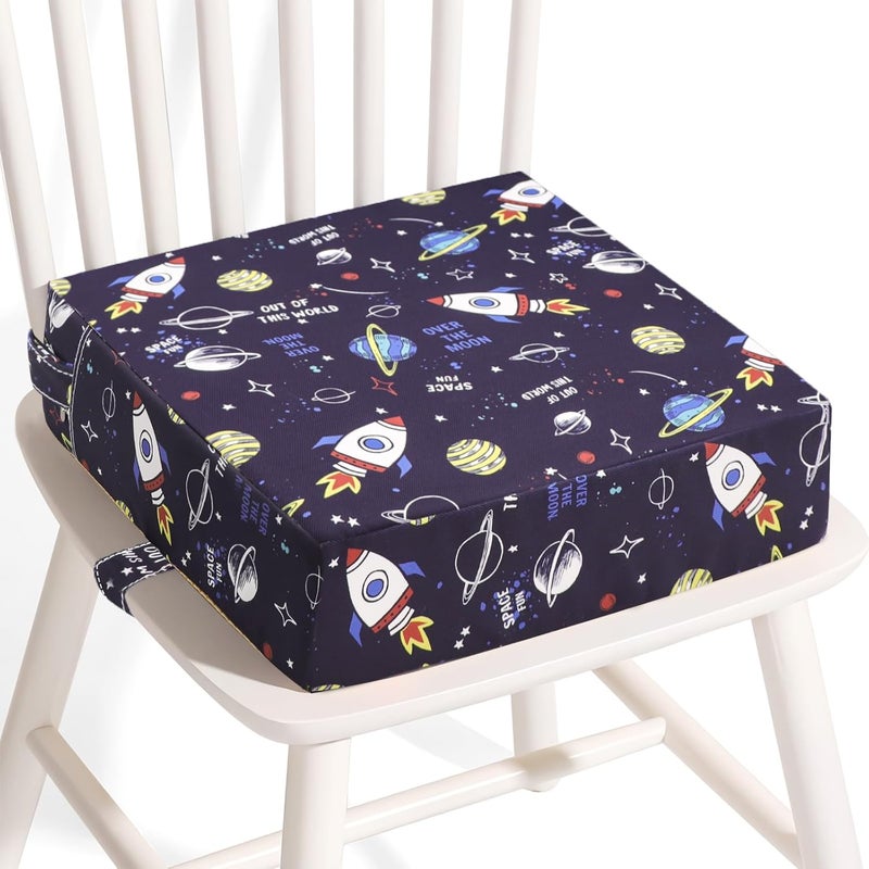 KAGIWEI Booster Seat for Kitchen Chair - Strong Support Toddler Booster Seat for Dining Table, Portable Booster Chair with Adjustable Elasticity Straps for Toddlers Eating Travel Home - Image 1